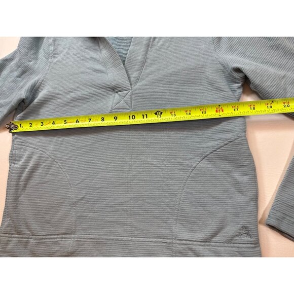 Orvis Organic Cotton Waffle Knit Pullover XS Blue Long Sleeve Top (bin GG156) - Picture 5 of 8